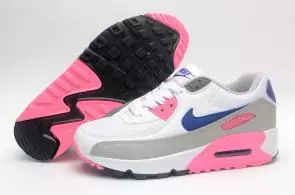 chaussure nike air max 90 leather femmes pinkleather gray blue